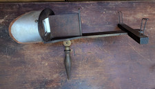 VTG Antique 3D Stereo Viewer Stereoscope w/ Folding Handle 1904 Metal  Wood