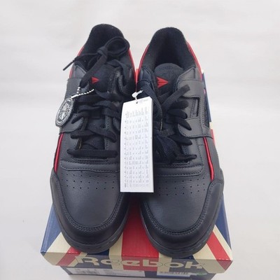 Reebok Workout Plus MU Sneakers Black/Red 28cm Mint Unisex Athletic Shoes New