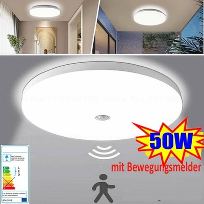NEU LED Deckenlampe mit Bewegungsmelder Sensor 50W Deckenleuchte Radar Flurlampe