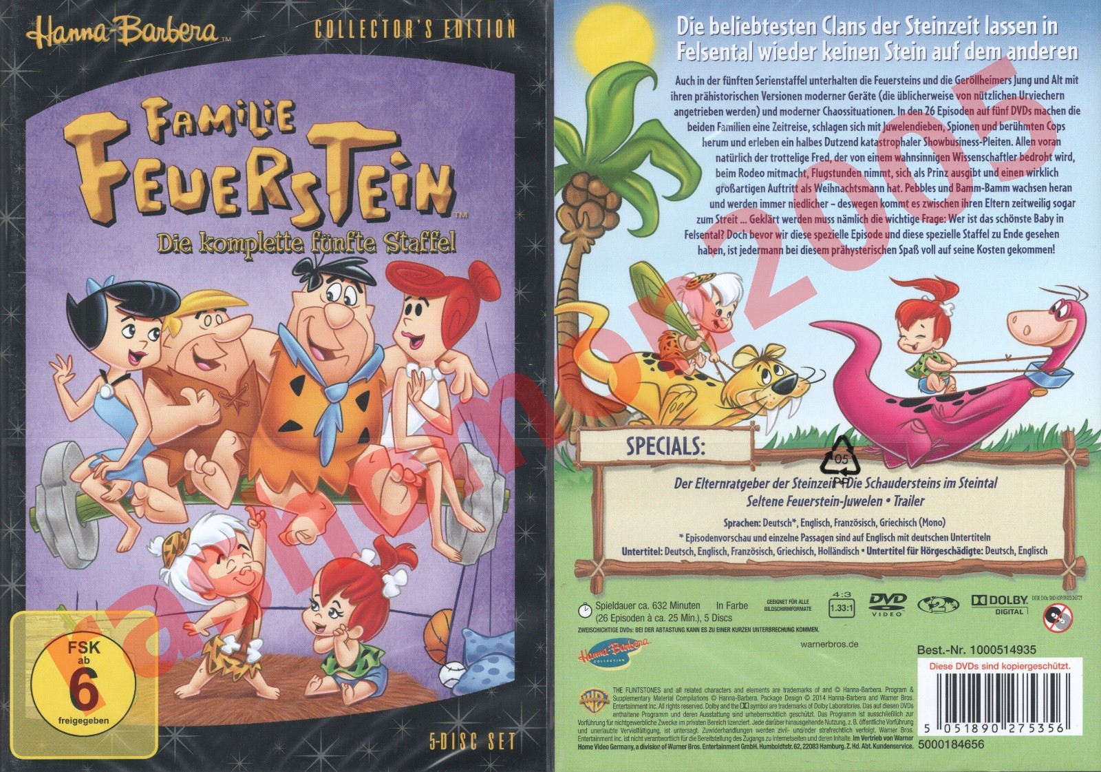 DVD THE FLINTSTONES 1964 TV SERIES FIFTH SEASON 5 Hanna-Barbera Region 2 PAL NEW