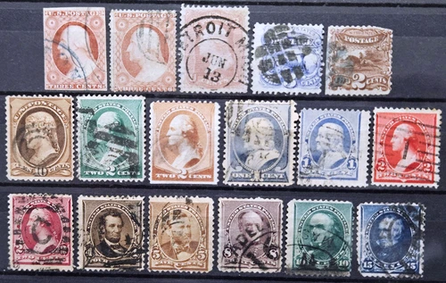 US Stamp Collection 1851-1890 Lot of 17 Scott # 11A/227 Used