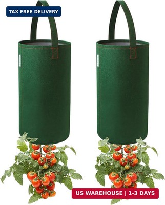 2-Pack Upside Down Tomato Planter Hanging Vegetable Garden Growing System
