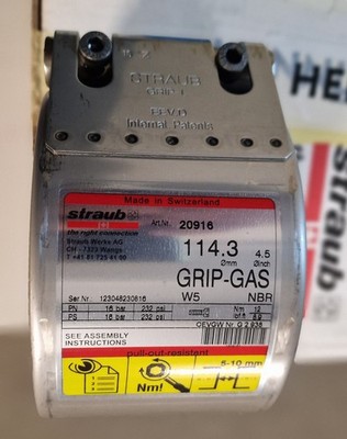 Straub GRIP-GAS W5 Rohrkupplung Ø 114,3 mm Art. 20916