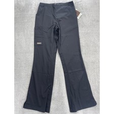 Barco Scrub Pants Women XS Black ICU Cargo Elastic Back Arcrelease Flare Leg