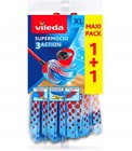 2 x Vileda SuperMocio 3-Action XL Mikrofaser-Wischmopp Ersatzköpfe