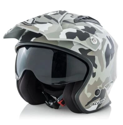 Casque Acerbis Jet Aria Camouflage Militaire Mat Taille S - Photo 1/4