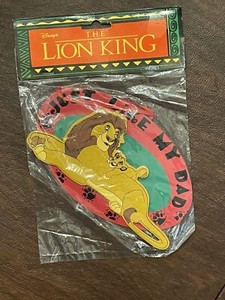 DISNEY KURT ADLER LION KING MUFASA Simba WOODEN CHRISTMAS Just Like Dad ORNAMENT