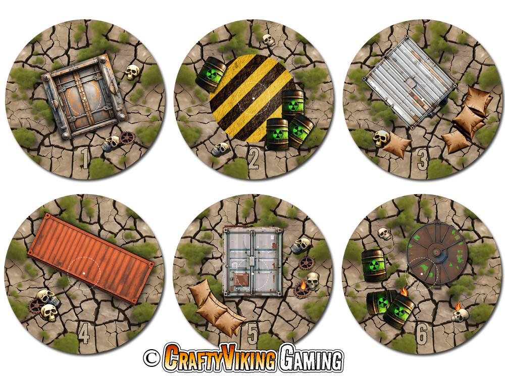 Warhammer 40K Neoprene Non-Slip Objective Markers - 7.57