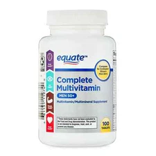 Equate Complete Multivitamin/Multimineral Supplement Tablets - Men 50+, 100 ct