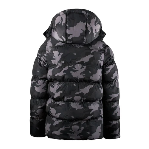 Mens Thickened Waterproof Coat Winter Hooded Full Zip Solid Color Padded Jackets - Picture 9 of 19