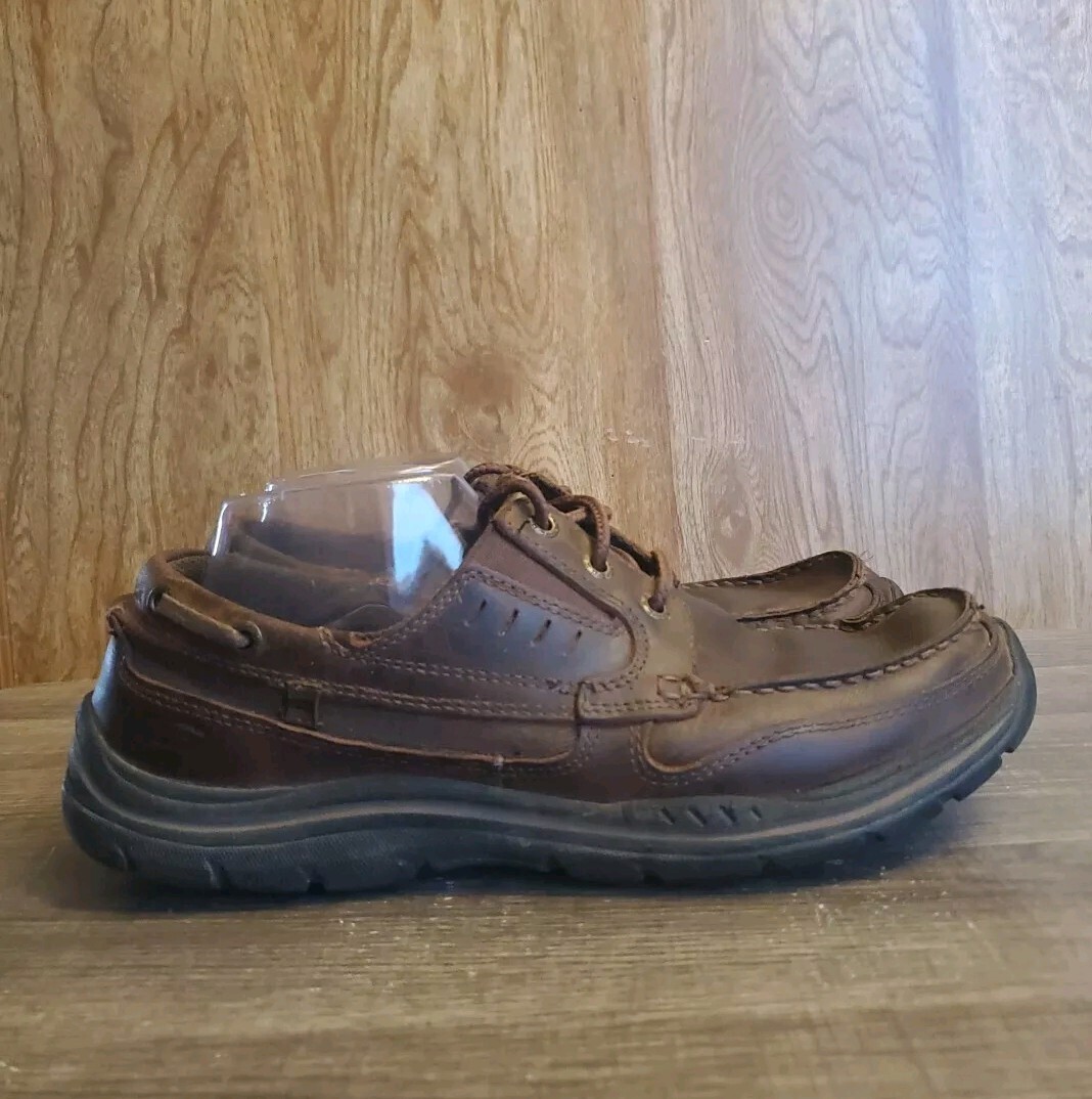 Skechers Expected Gembel Relax Fit Oxford Shoes Men's Size 10 Brown