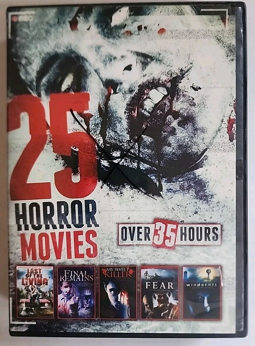 25 Horror Movies Pack on DVD Halloween Slasher Gore Over 35 Hours
