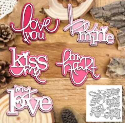 Lovely Layers Valentines Love Words Metal Die Cuts,Spring Sunflower Frame Lea...