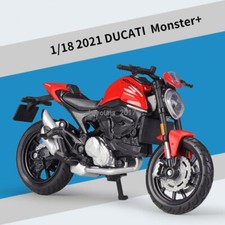Modellino Ducati Monster + Moto 1:18 Diecast Giocattolo Veicolo Bambini Giocattoli Ragazzi Regali