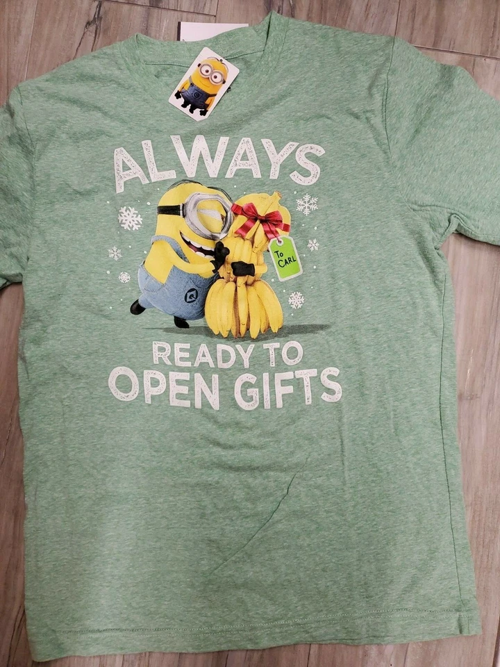 Camiseta Universal Studios Minions Natal Meninos Presentes Prontos para Abrir X-Grande - Imagem 2 de 4