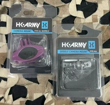 NEW HK Army Action Sports Goggle/Barrel Camera Mount Package-2 Mounts-Prp/Pew