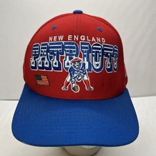 New England Patriots Hat Cap Snapback Adult Red Mitchell Ness NFL Football