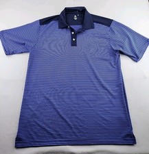 Bolle Golf Polo Shirt Mens Large Blue Striped...
