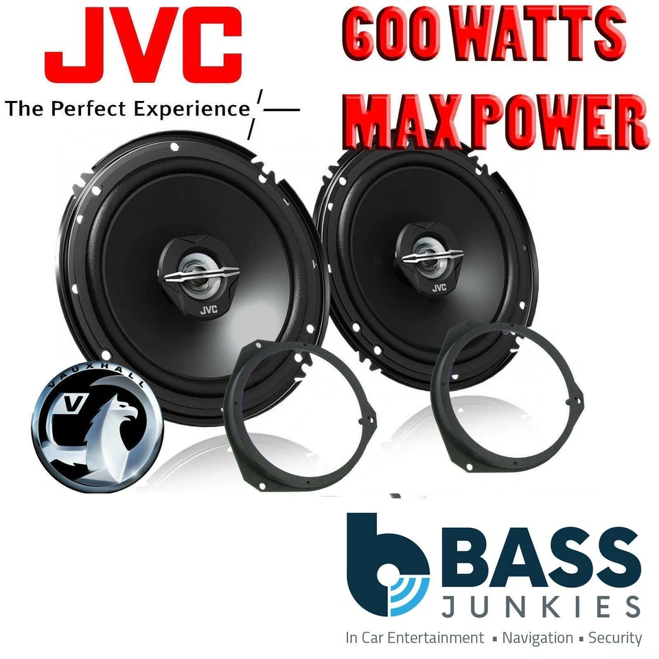 Vauxhall Corsa D Combo 2006-14 JVC 16cm 600 Watts 2 Way Front Door Car Speakers