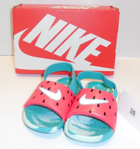Nike Kawa Slide Sandal SE1 Girls Size 7 Toddler 7C Watermelon New Green Red  195870315269 | eBay