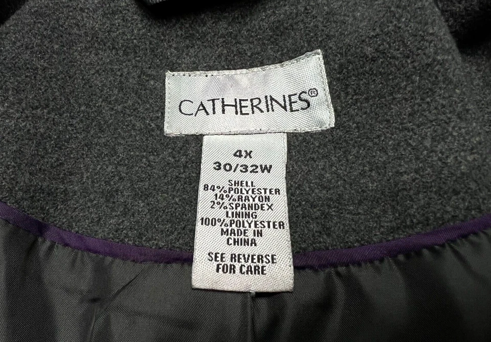 Catherines женщин (4 X 30/32 Вт) двубортный с подкладкой Blazer пальто карьера уголь - Изображение 3 из 4