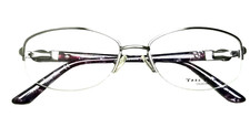 TRES JOLIE 155 065 FLEX HINGES 5866 SMOKE GRAY OVAL EYEGLASSES FRAME 52-16-135