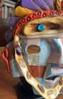 Mayan/Aztec Eagle Warrior Mask Mosaic Semiprecious Stones Abalone Shell — photo 6