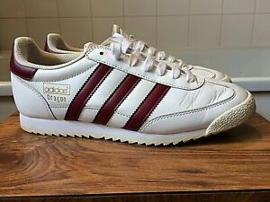 white leather adidas trainers