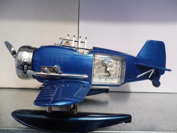 VINTAGE 90´S CLOCK AIRPLANE SEAPLANE !  RELOJ AVIÓN HIDROAVIÓN AÑOS 90  TOY