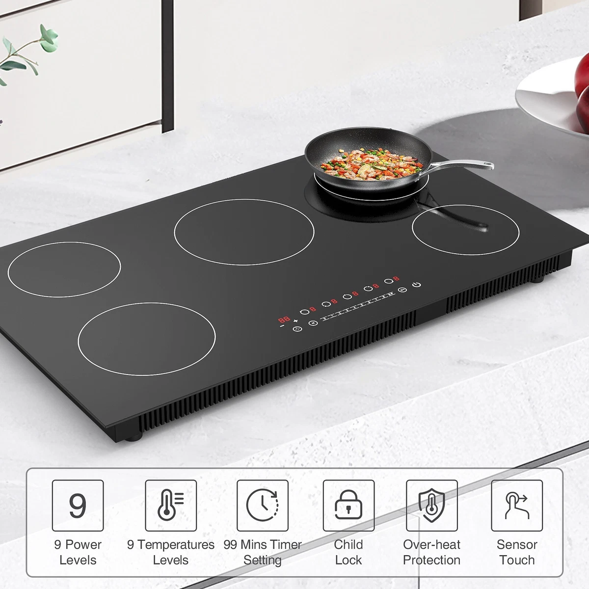 36 Inch Built-in Induction Cooktop with 5 Burners