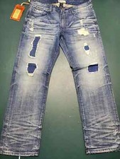 Rivet de Cru Mens Jeans Cloud Dancer Relaxed Straight Size 34/32 MSRP 148