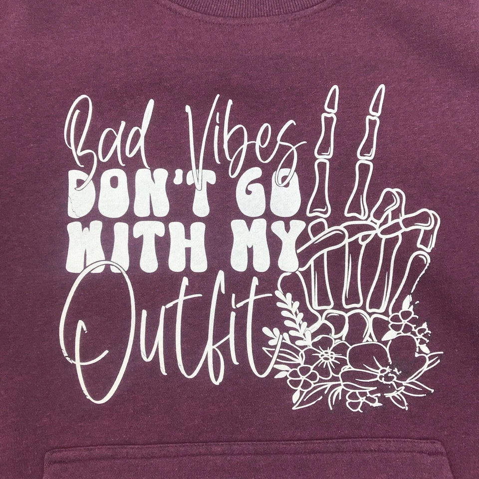 Danskin Women’s Sweatshirt with Graphic Design and Kangaroo Front Pocket Size XL - Image 2 of 4