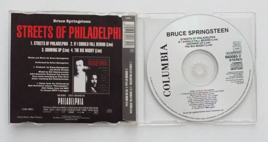 Bruce Springsteen Streets Of Philadelphia CD Single - VG+ - Image 3 of 4