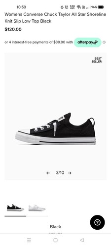 Converse Size 6-36.5 Chuck Taylor All Star Shoreline Knit Slip On Low Top Black - Picture 4 of 24