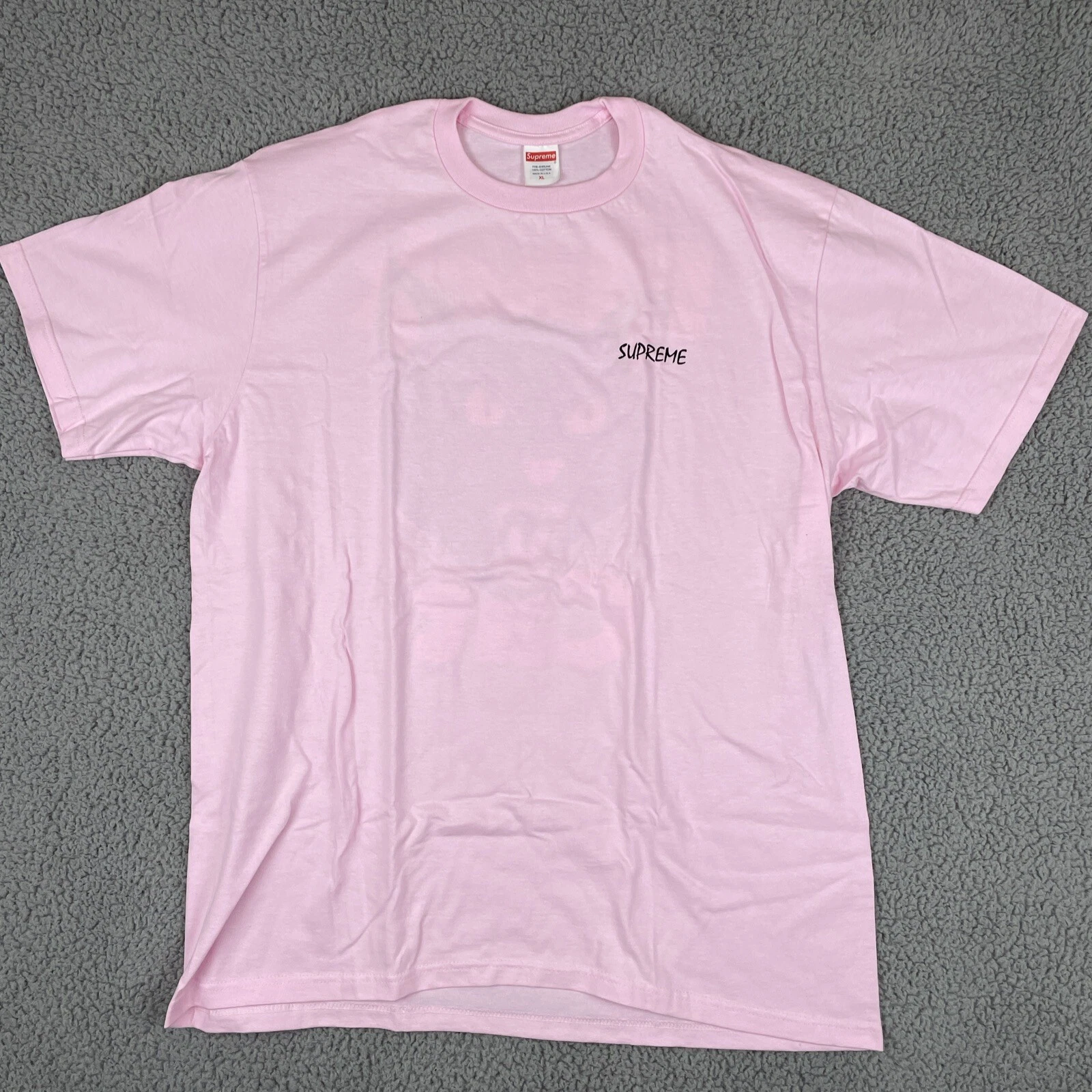 TEE SHIRT CHAT NOIR SUPRÊME ROSE TAILLE XL (NEUF) 100% AUTHENTIQUE SS24 SEMAINE 19