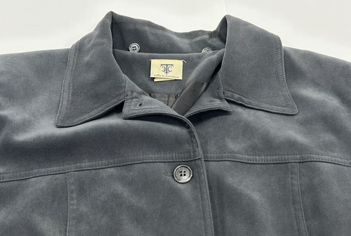 Ladies Size M TCC Vintage Thomas Cook Casual Grey Jacket Coat - Buttons VGC - Picture 3 of 6