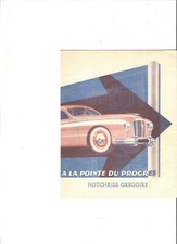 HOTCHKISS GREGOIRE - 1951 / FRENCH / ORIGINAL / catalogue brochure prospekt