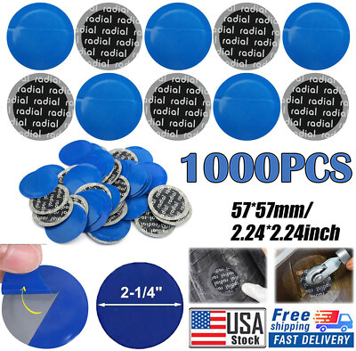 #ad 1000 Pcs Medium Size 2 1 4quot; Repair Tire Patch Round Radial with Superior High $99.79