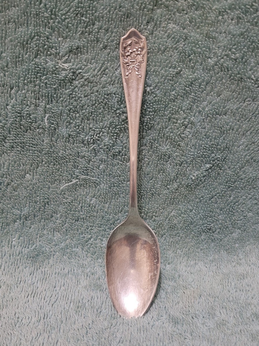 Vintage Sterling Silver Small Spoon Cute Rare Floral