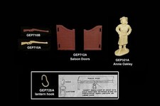 MARX Roy Rogers Western Town  Western Ranch 60mm plastic toy soldiers playsets