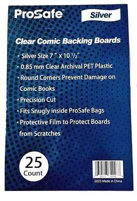 Comics Board Clear, Silver Age Comic Books Backer Boards, 25 or 50 Counts
