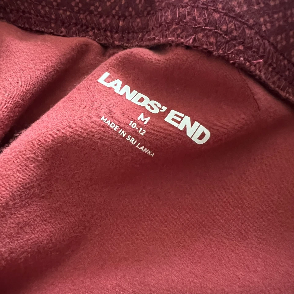 Leggings Lands' End Feminina Real Vermelha Borgonha Diamante Tamanho M Estrela do Mar - Imagem 2 de 4