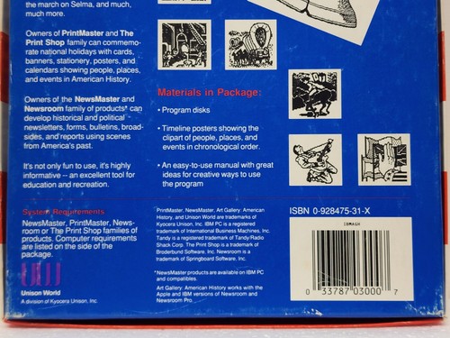 Vtg IBM PC American History Art Gallery Oprogramowanie Plakaty do gier 51⁄4" Dyskietki - Zdjęcie 6 z 19