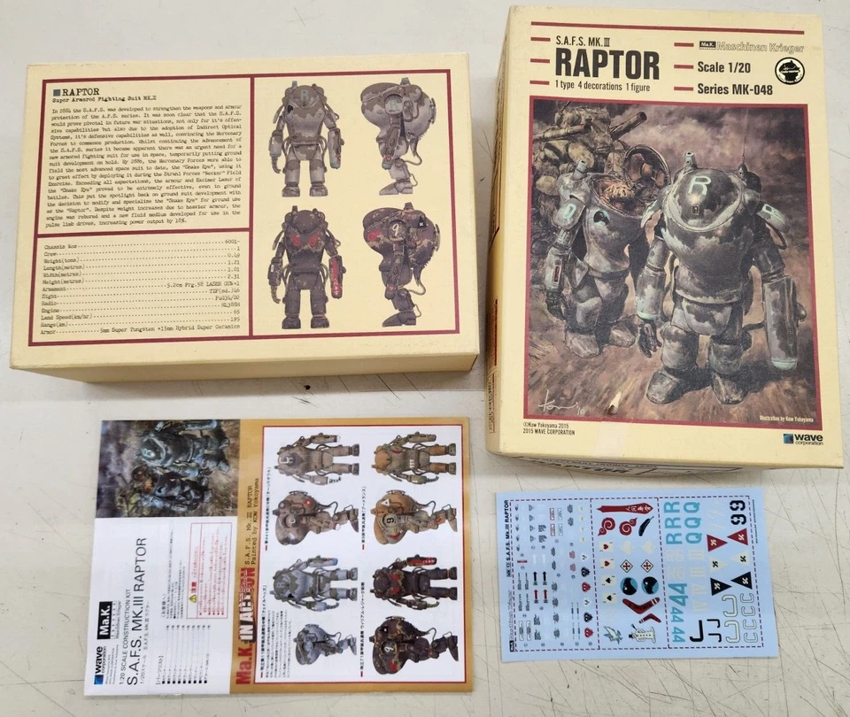Wave Corporation MK-048 Maschine Krieger Raptor 1/20 Plastic Kit - Image 2 of 4
