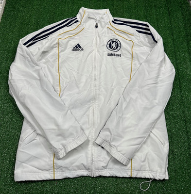 Chelsea FC 2010 White Adidas Tracksuit Top Jacket Mens Adult Large Football Kit