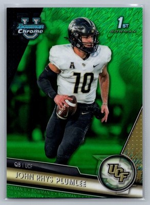 John Rhys Plumlee 2023 Bowman U Chrome 1st Bowman Green Shimmer /99 #104
