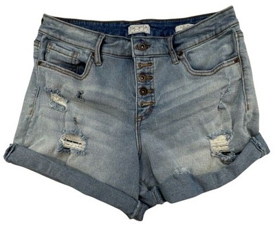 Sofia Jeans By Sofia Vergara Lila Button-Fly Distressed Denim Shorts Size 8