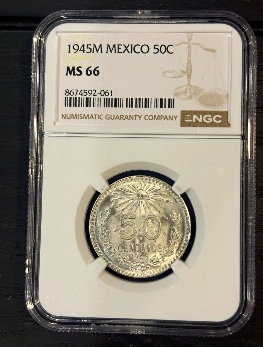 Centavos Grade MS 66 Silver Mexican Coins (1905-Now) 50 for sale