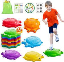 Stepping Stones for Kids, 12PCS Non-Slip Balance Steps Stones for Toddler 1-3, O