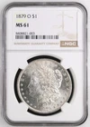 1879- O Morgan Silver Dollar MS 61